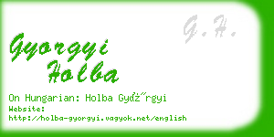 gyorgyi holba business card